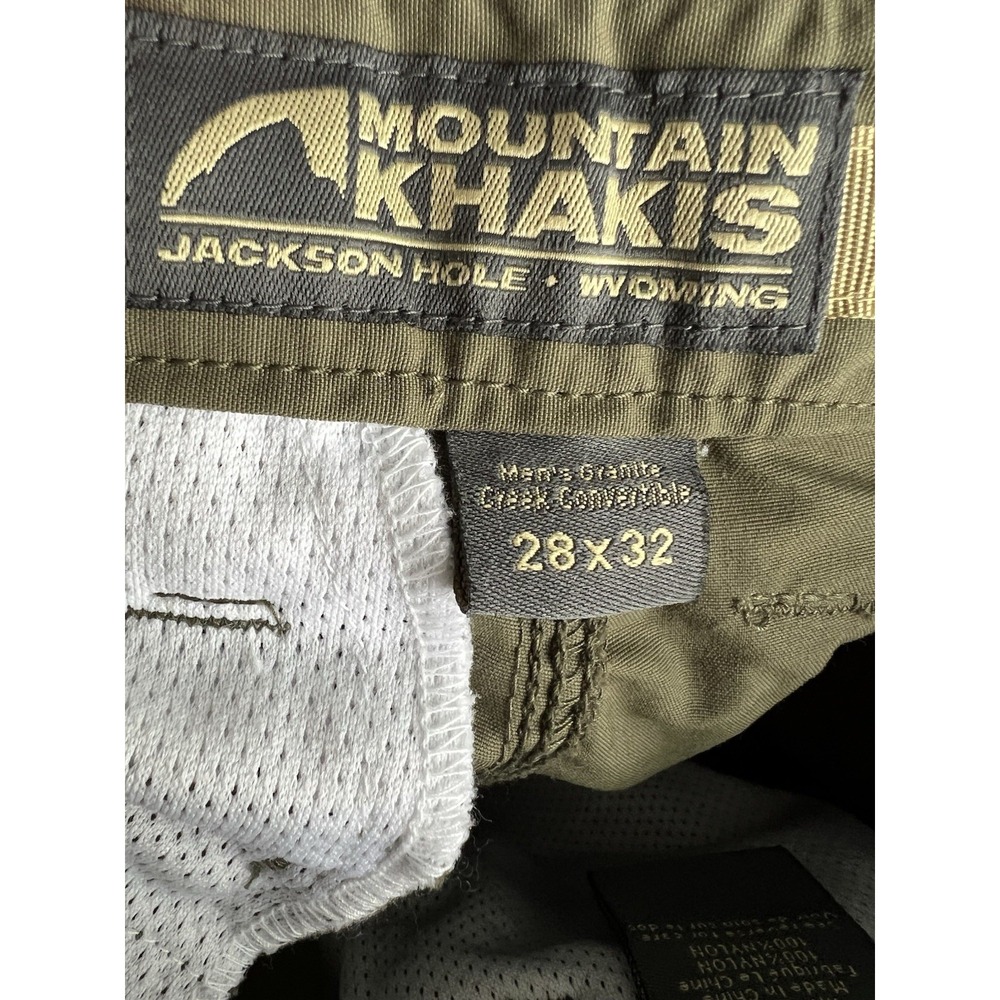 Mountain Khakis Lightweight Convertible Cargo Pants Green Men's Size 28x29 - Picture 7 of 8